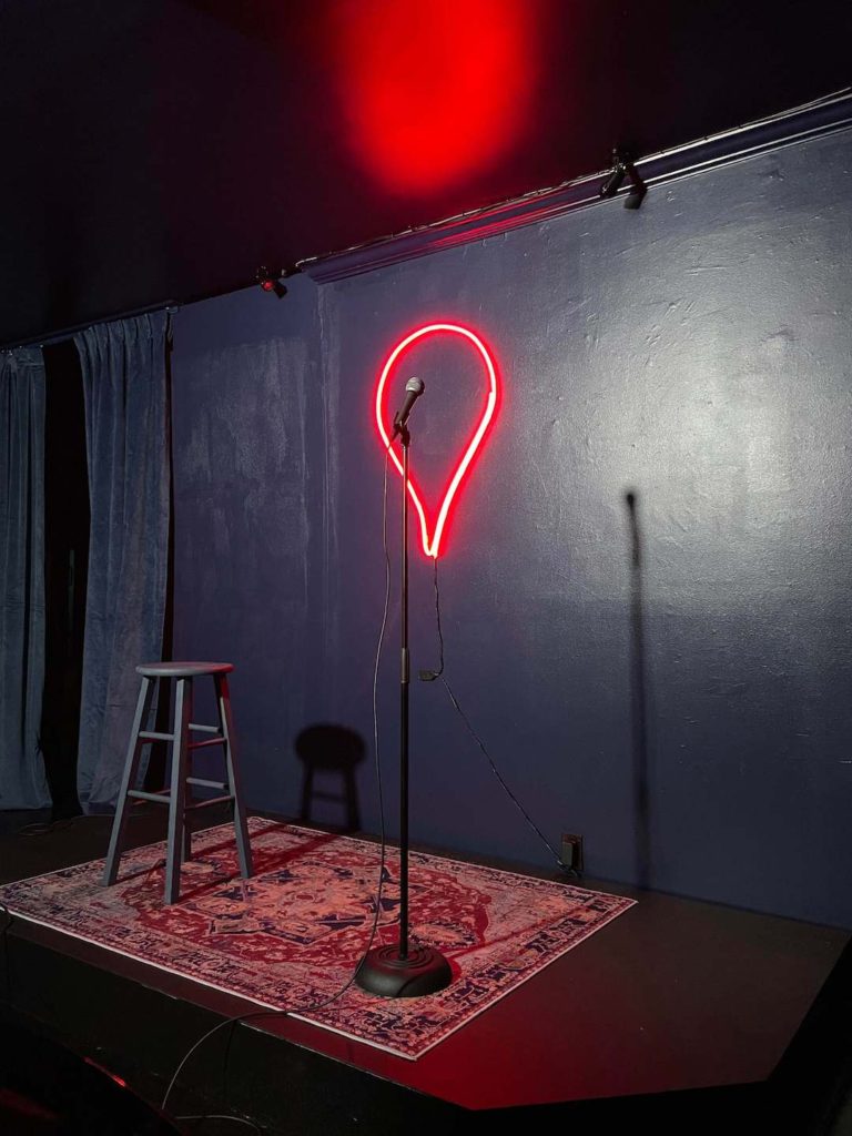 Stage with backlight