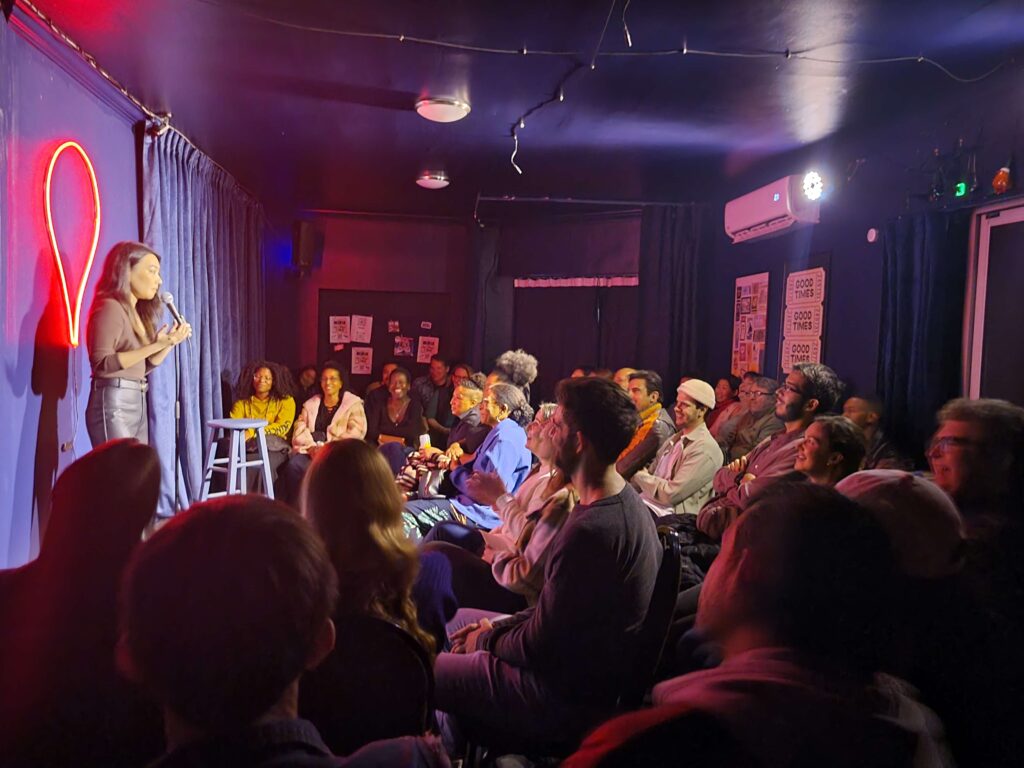 Theater packed with audience